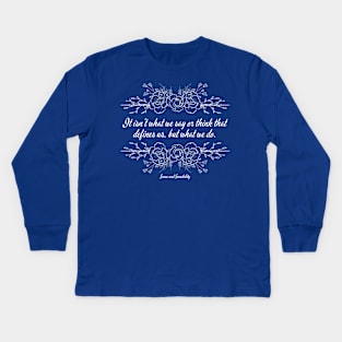 Sense and Sensibility - What We Do - Scroll Kids Long Sleeve T-Shirt